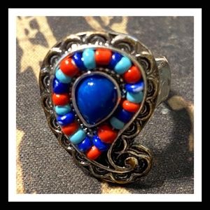 SZ6 stretch paisley ring